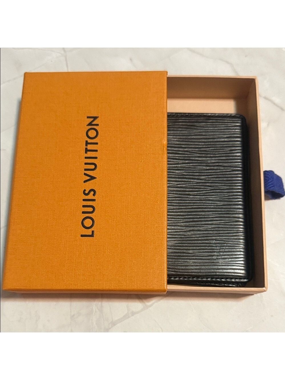 Louis Vuitton Black Epi Leather Card & Key Holder No dustbag